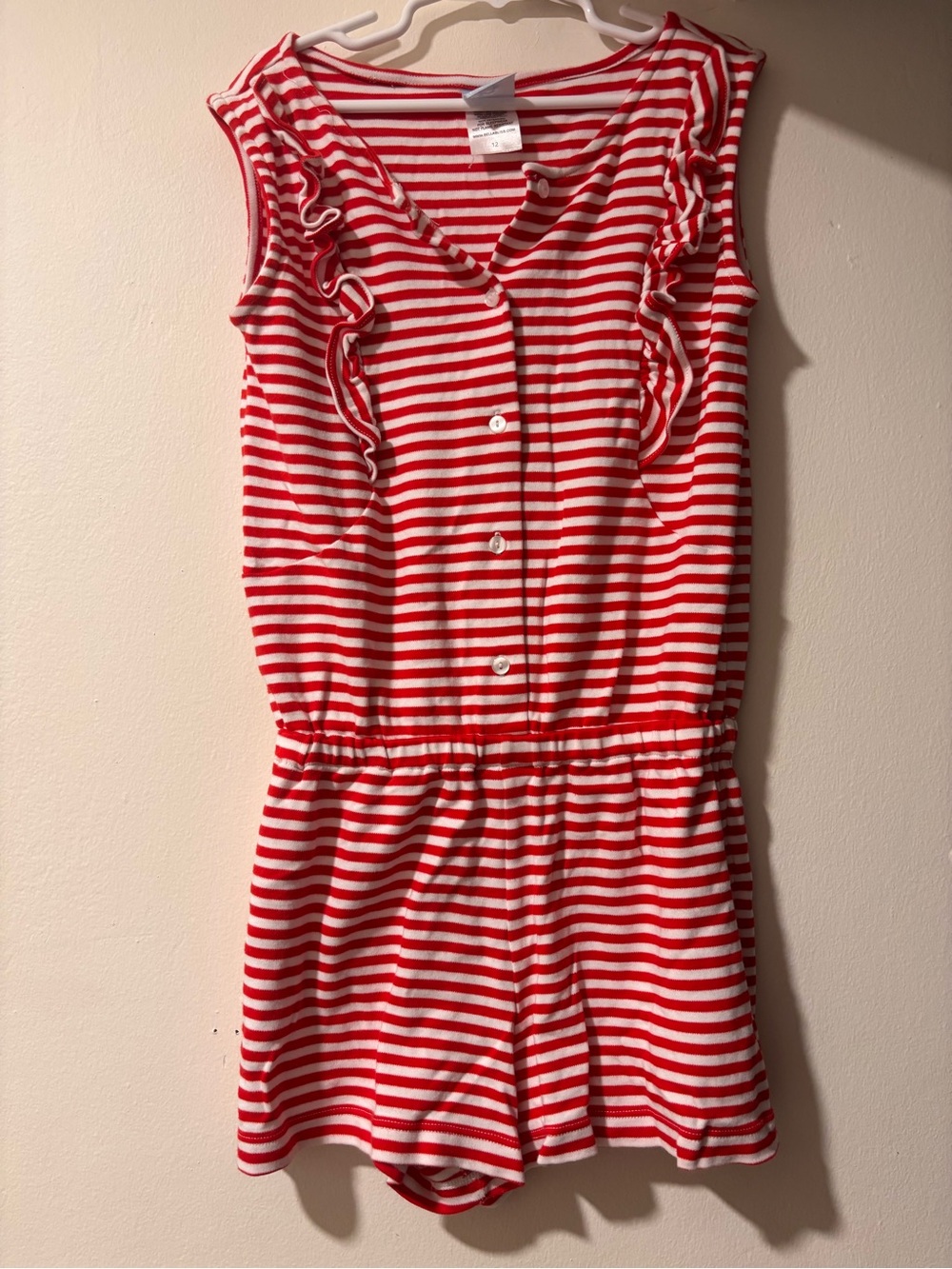 Bella Bliss girls striped short romper soft cotton